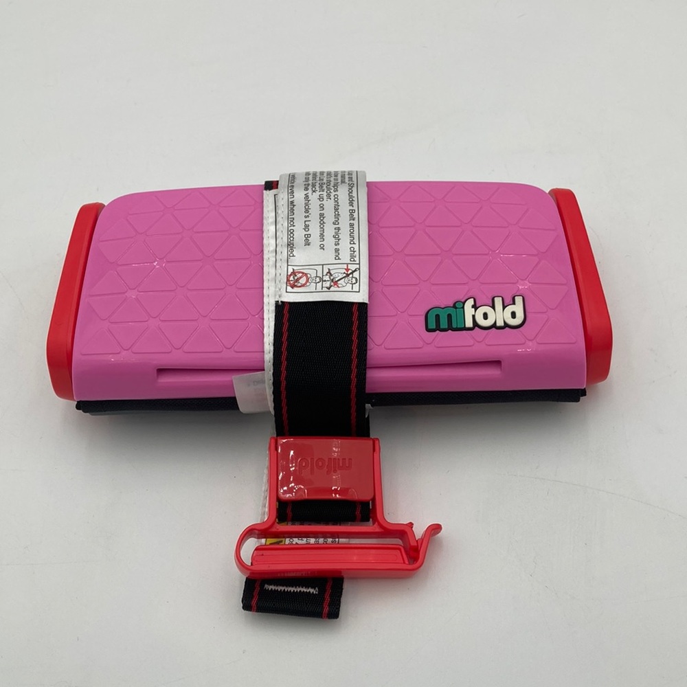 Mifold Grab and Go Portable Compact Car Seat Pink